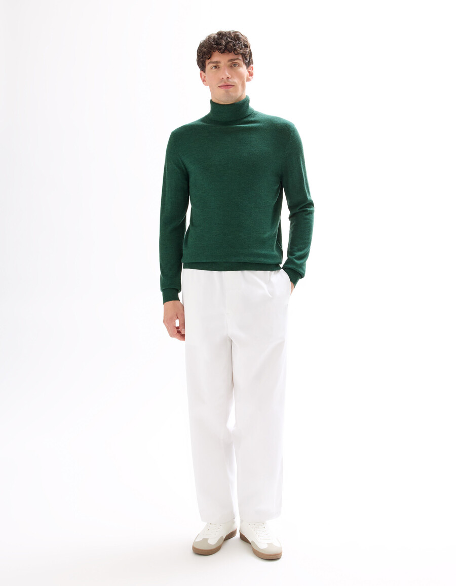 slim-fit polotröja 100 merinoull
