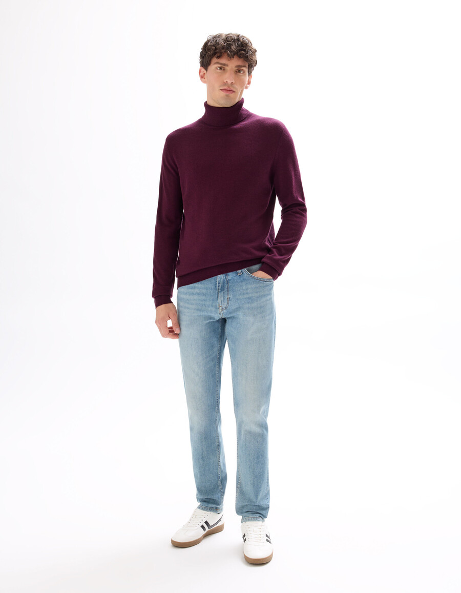 slim-fit polotröja 100 merinoull