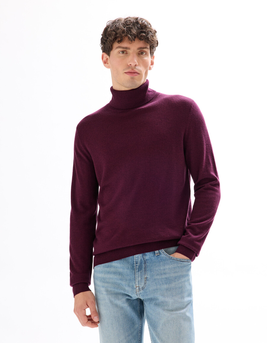 slim-fit polotröja 100 merinoull