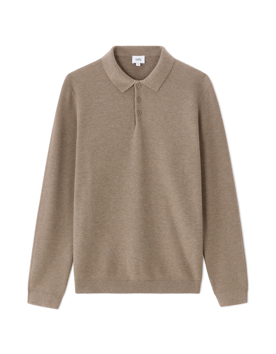 slim fit-tröja med polokrage 100 bomull