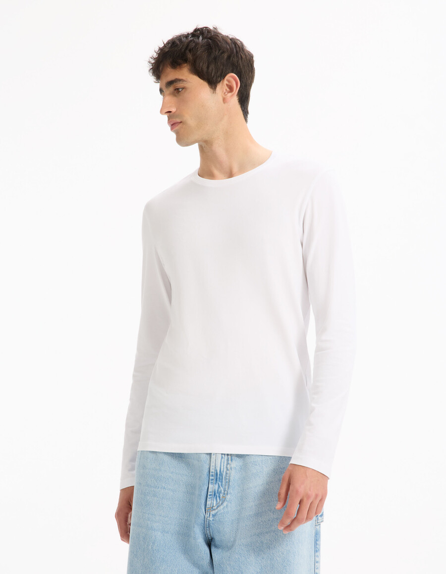 långärmad t-shirt med rund hals