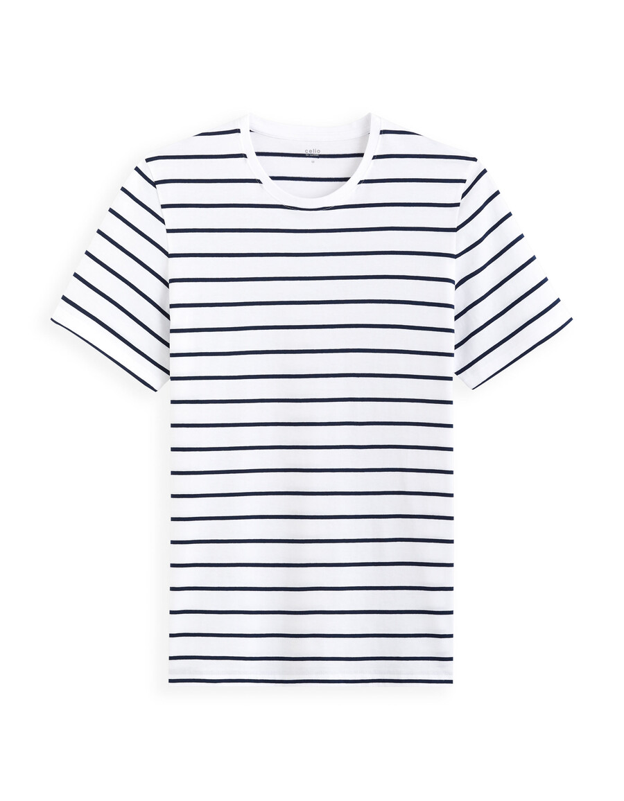 rak randig t-shirt 100 bomull