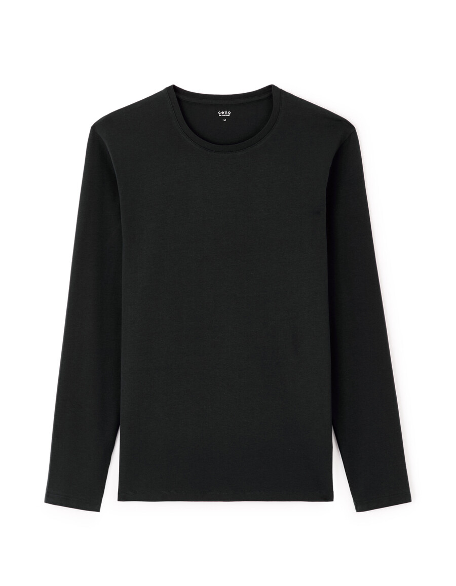 långärmad t-shirt med rund hals