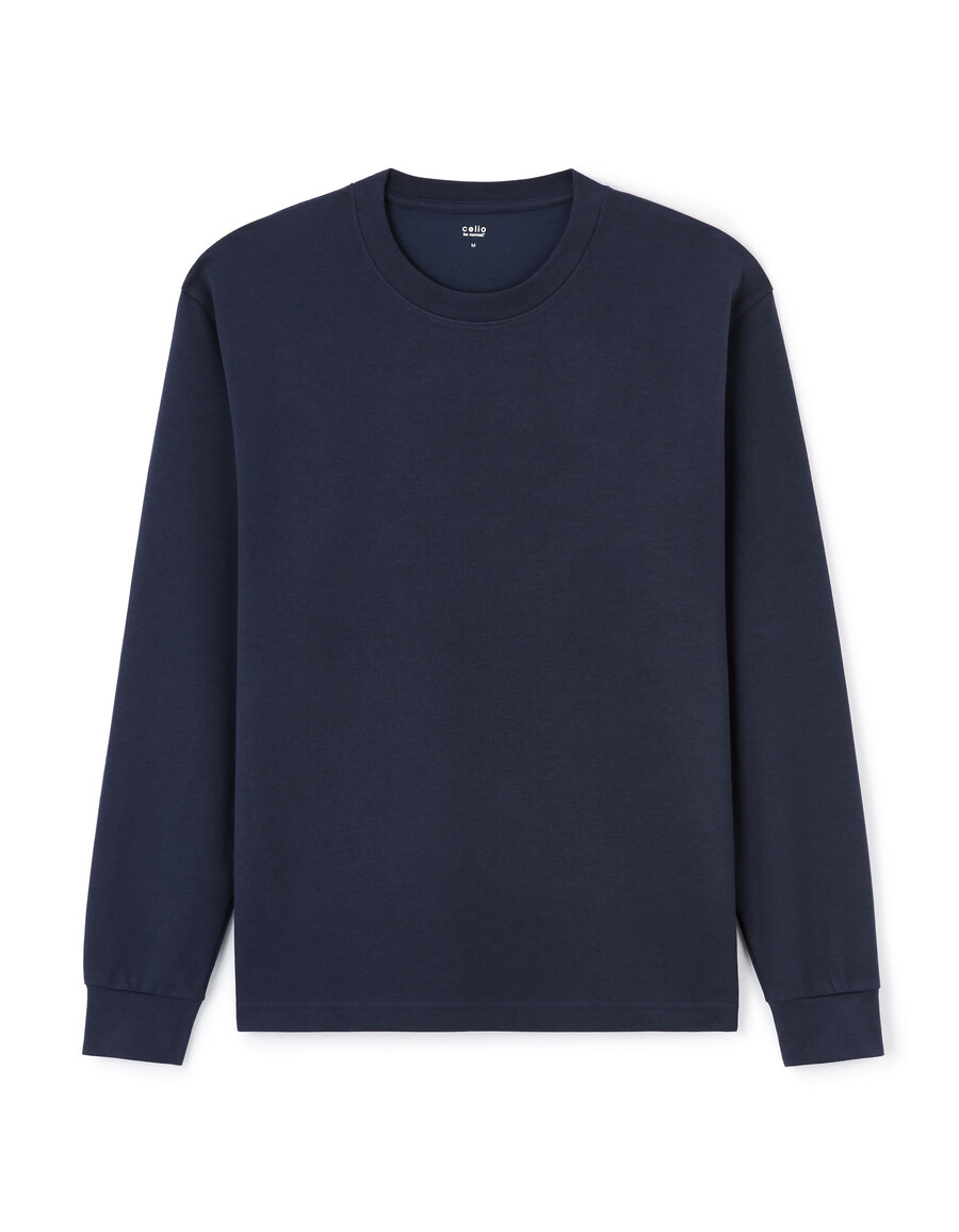 avslappnad långärmad t-shirt