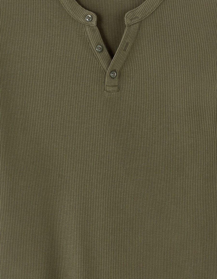 t-shirt med våffelkrage och normal passform 100 bomull