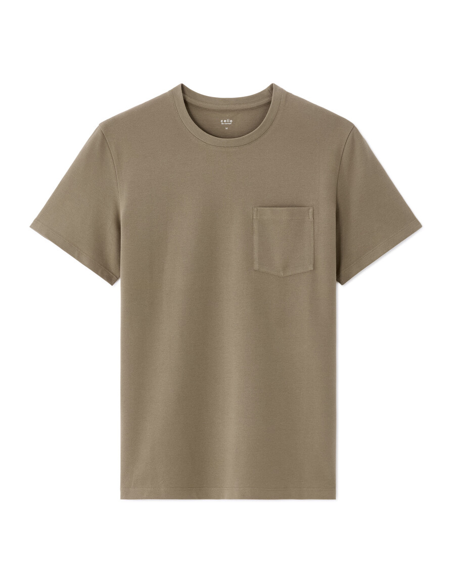 t-shirt med rund hals och normal passform 100 stretchig pikébomull