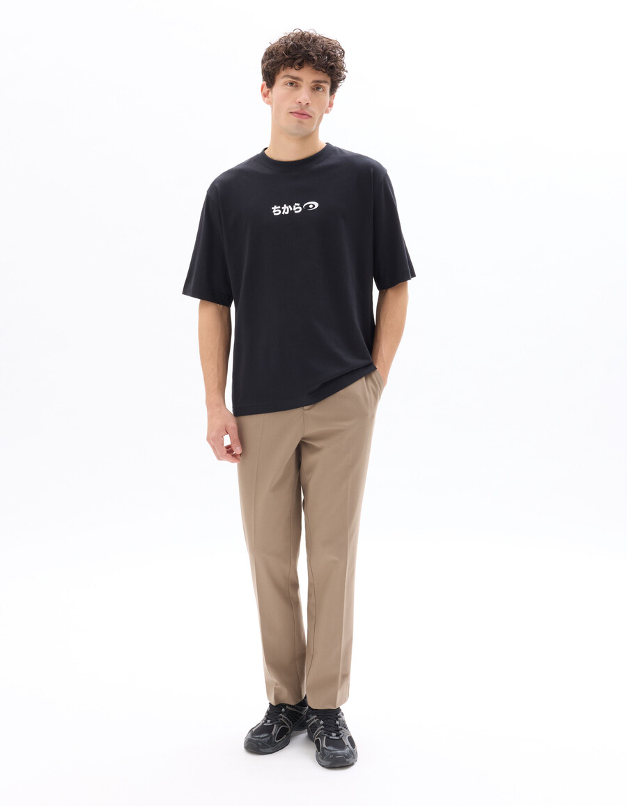 stor t-shirt med rund hals 100 bomull tryckt