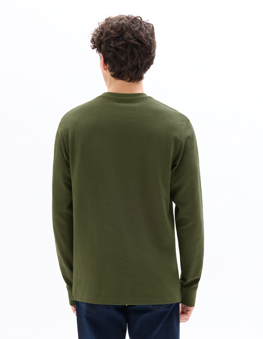 långärmad t-shirt med prägel