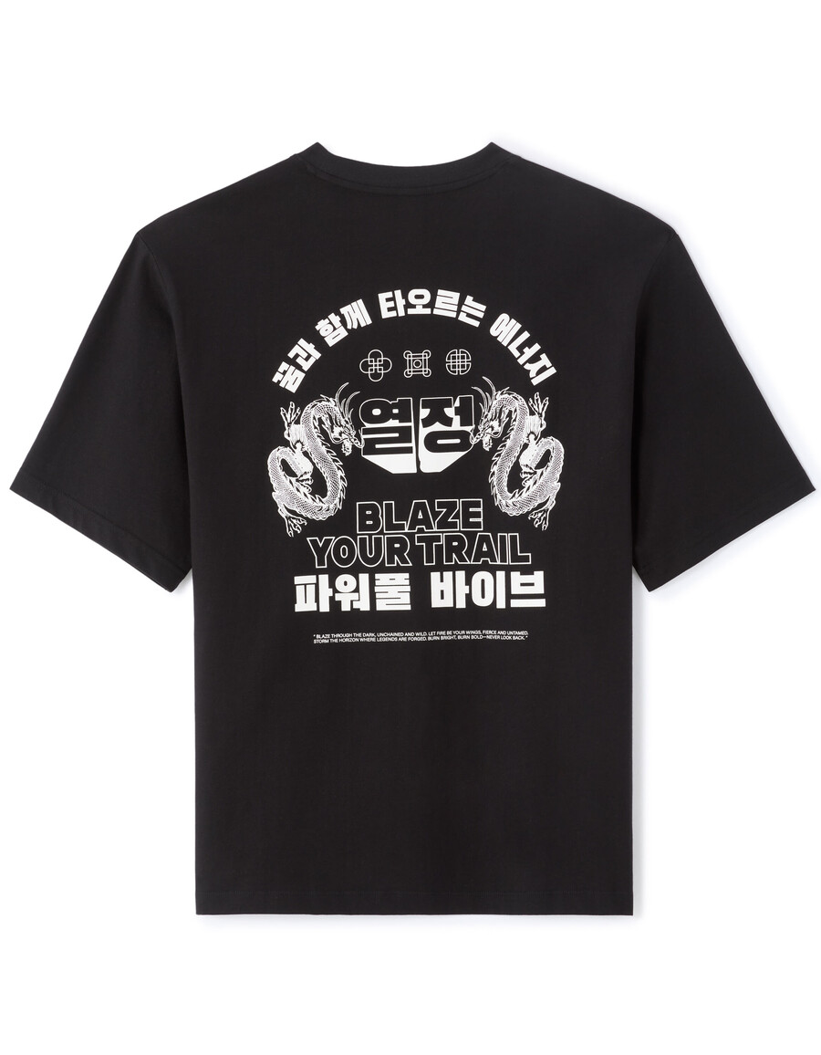 svart överdimensionerad t-shirt med rund halsringning i 100 bomull