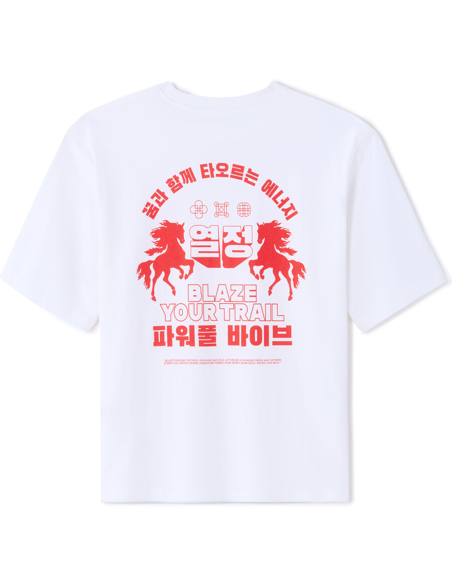 överdimensionerad t-shirt med rund hals och tryck i 100 bomull